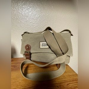Canvas & Faux Leather Messenger Bag 14x9 inches “Sweet Idaho”